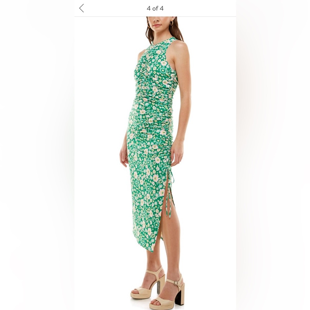 WAYF Main squeeze ruched midi skirt